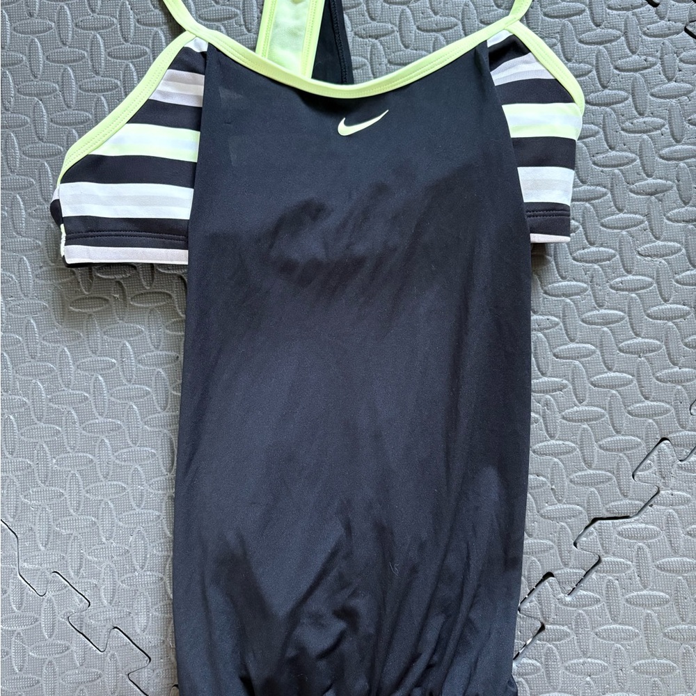Nike Neon Yellow and Black Tankini